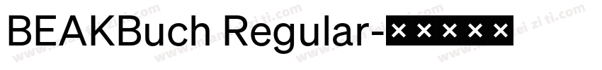 BEAKBuch Regular字体转换